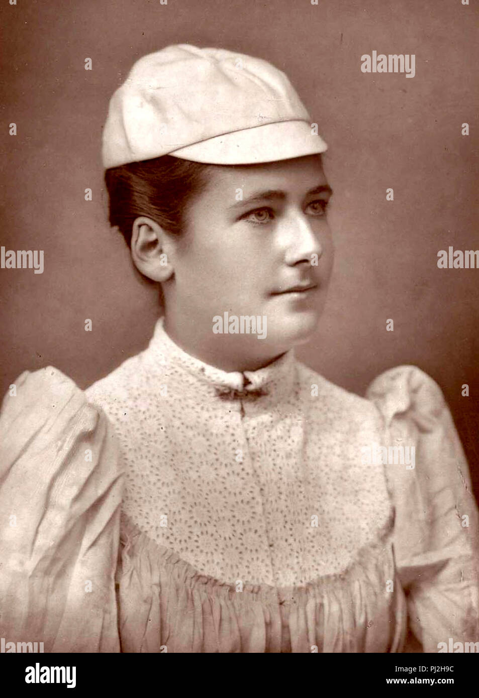 Lottie Dod, Charlotte' Lottie' Dod (1871 - 1960) englischer Tennisspieler. Sie gewann die Wimbledon Ladies' Singles Meisterschaft fünfmal Stockfoto