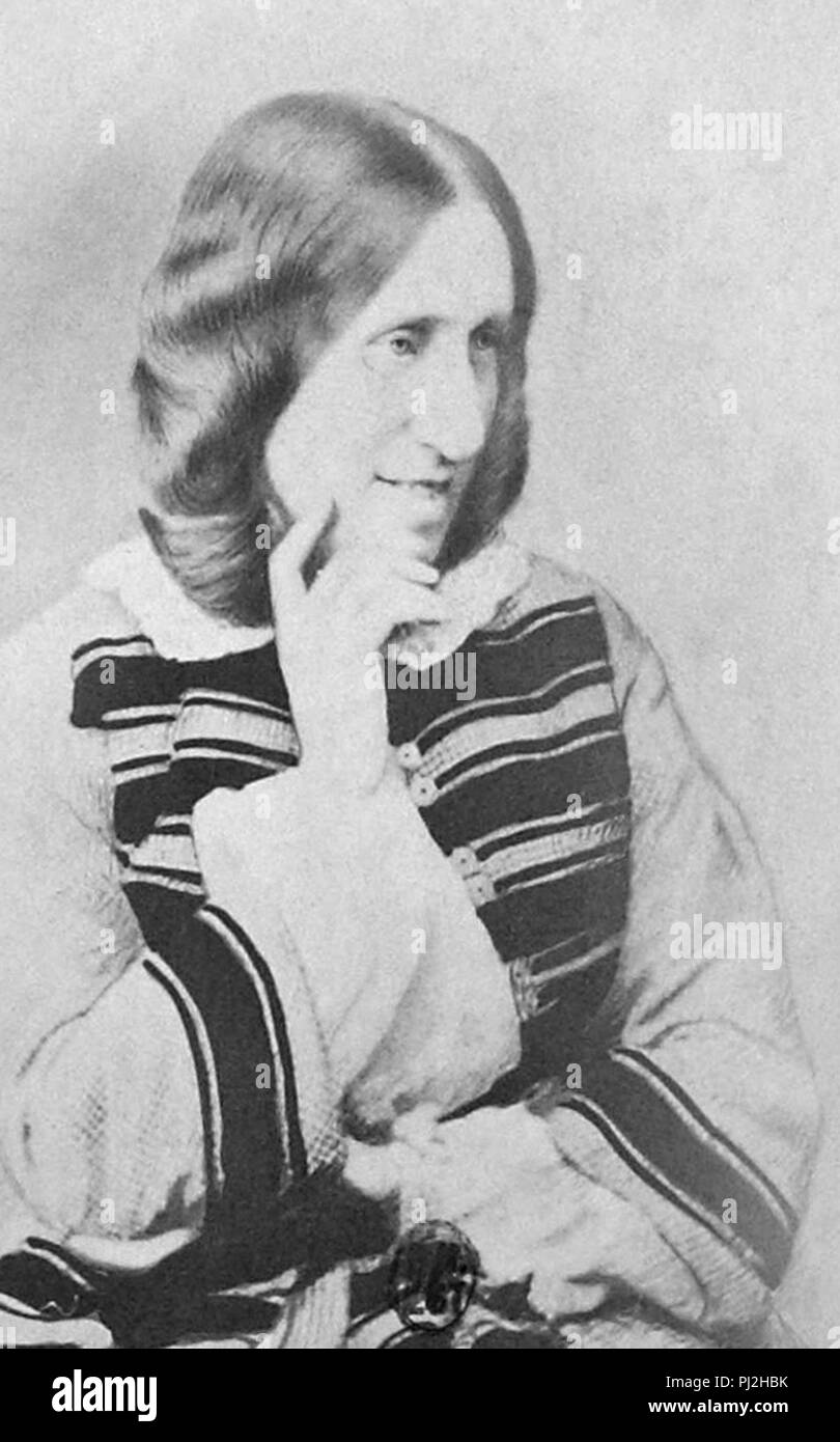 George Eliot, Mary Anne Evans (1819 - 1880), bekannt unter ihrem Pseudonym George Eliot, englischer Schriftsteller und Dichter, einer der führenden Schriftsteller der viktorianischen Ära. Stockfoto
