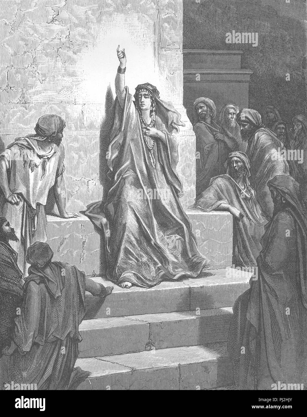 Deborah, Hebräischen Propheten, Prophet des Herrn, des Gottes der Israeliten, der vierte Richter von Pre-monarchische Israel und die einzige Frau Richter, die in der Bibel erwähnt, und die Frau des Lappidots. Stockfoto