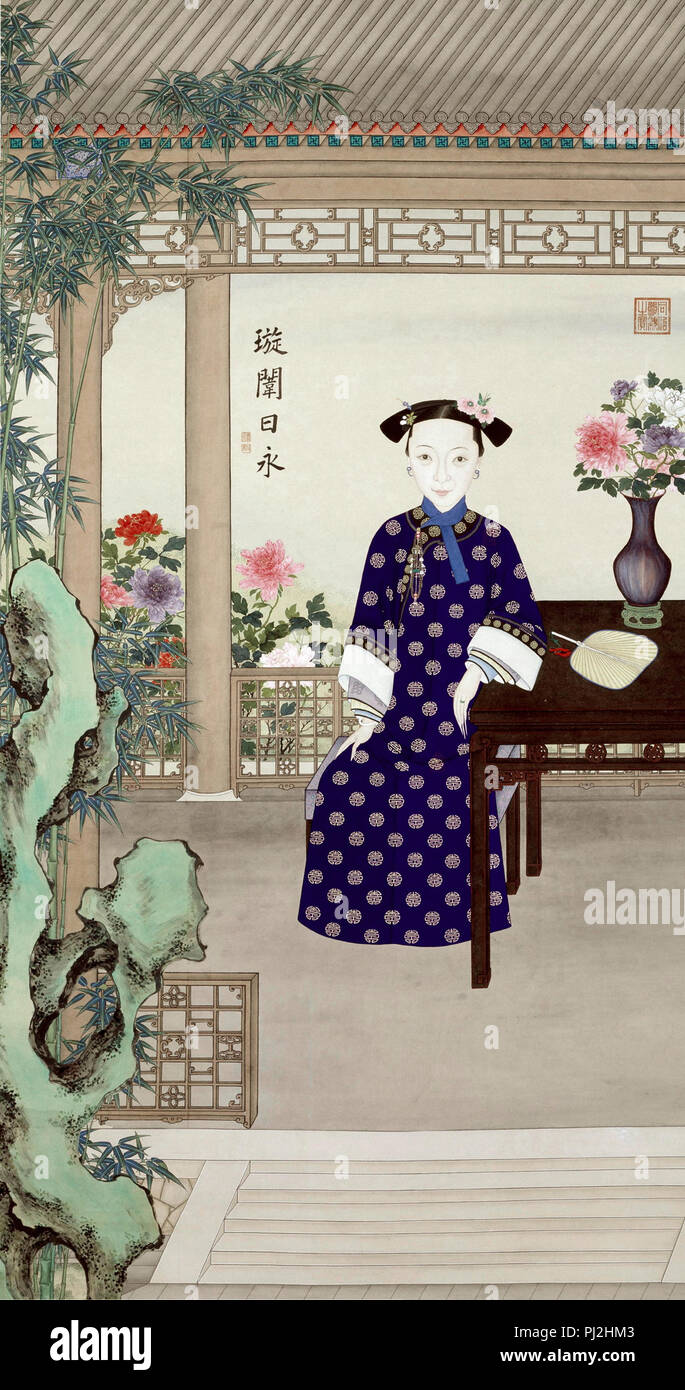 Kaiserinwitwe Cixi (1835-1908), Mandschu Yehenara Clan, Chinesisch Kaiserinmutter und Regent, die faktisch die Chinesische Regierung in der späten Qing-Dynastie für 47 Jahre von 1861 bis zu ihrem Tod im Jahre 1908. Stockfoto