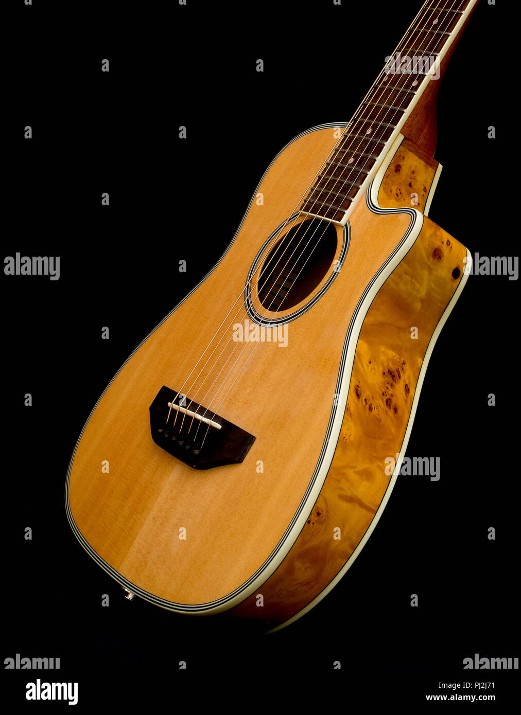 Turner RB20 Junior Burr Maple elektro Akustik Gitarre GROSSBRITANNIEN 2008 Stockfoto