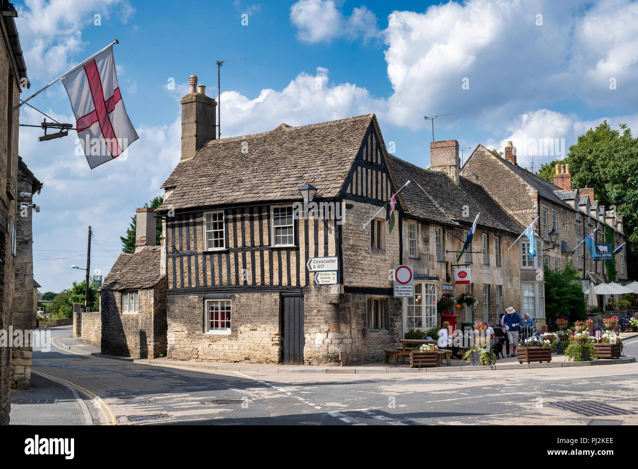 Das Singen Haus und Post in Fès, Cotswolds, Gloucestershire, England Stockfoto