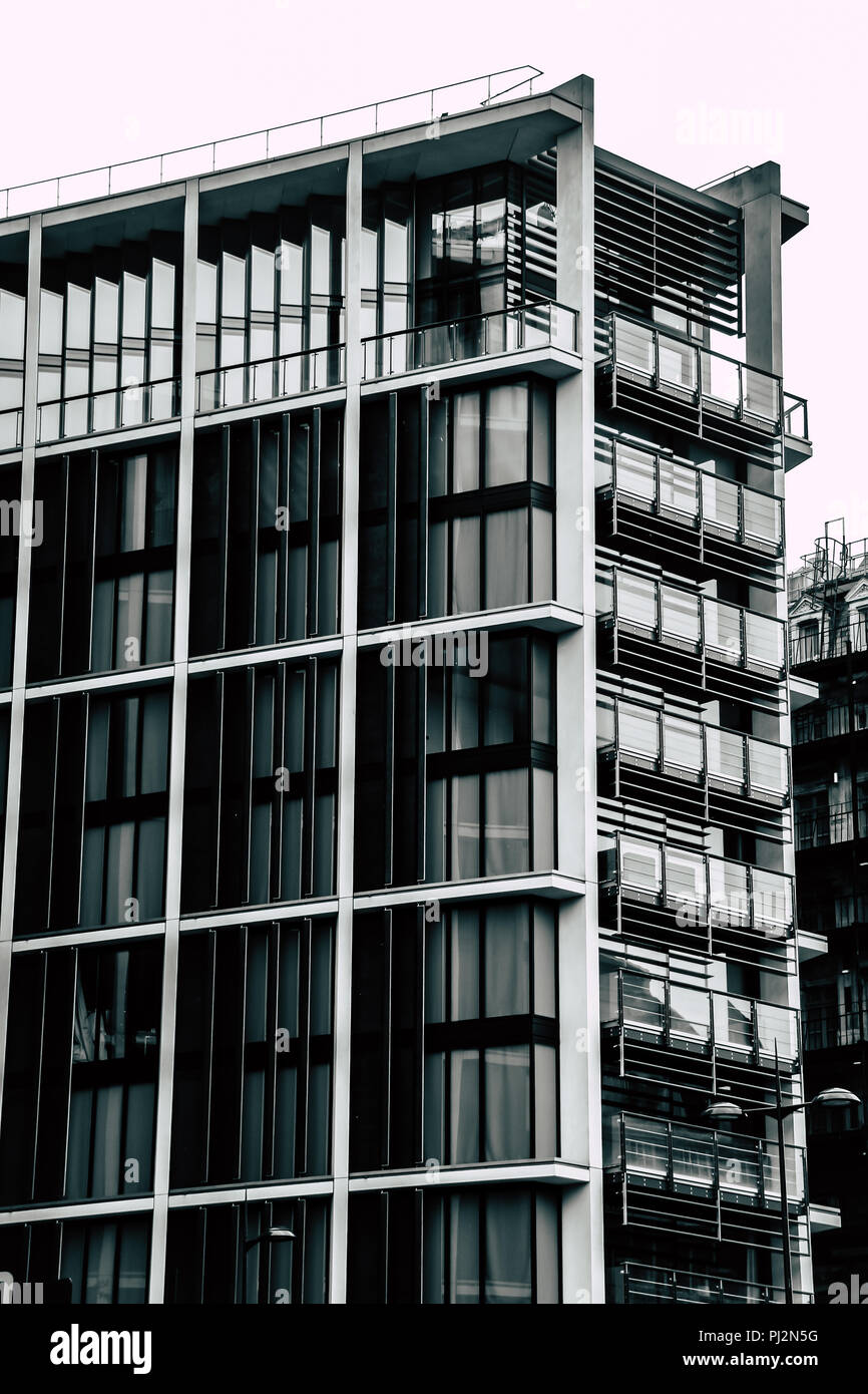 Die zeitgenössische Hyde Park Gebäude Stockfoto