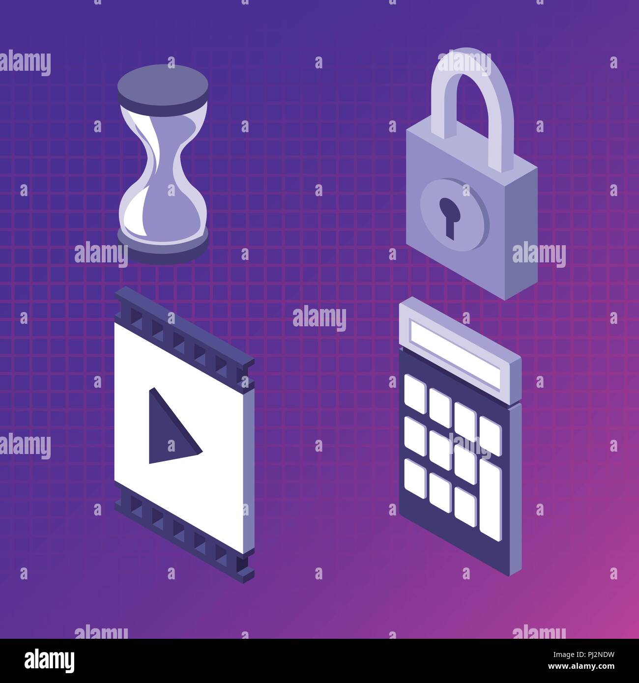 Satz von app Symbole Stock Vektor