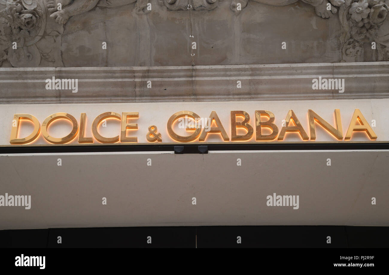 Die Dolce&Gabbana Store auf New Bond Street, London. PRESS ASSOCIATION Foto. Bild Datum: Mittwoch, August 22, 2018. Photo Credit: Yui Mok/PA-Kabel Stockfoto