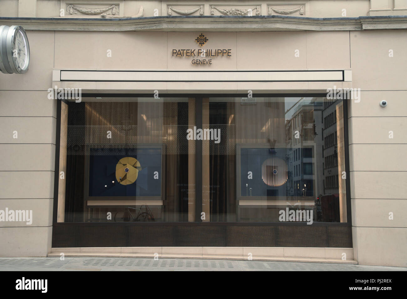 Die Patek Philippe Store auf New Bond Street, London. PRESS ASSOCIATION Foto. Bild Datum: Mittwoch, August 22, 2018. Photo Credit: Yui Mok/PA-Kabel Stockfoto