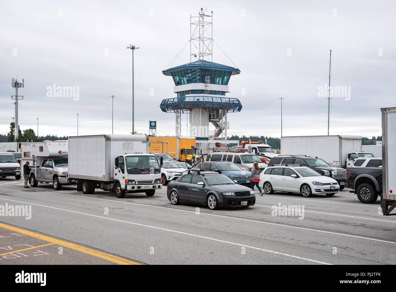 Fährterminal Tsawwassen Vancouver - Victoria, Kanada Stockfoto