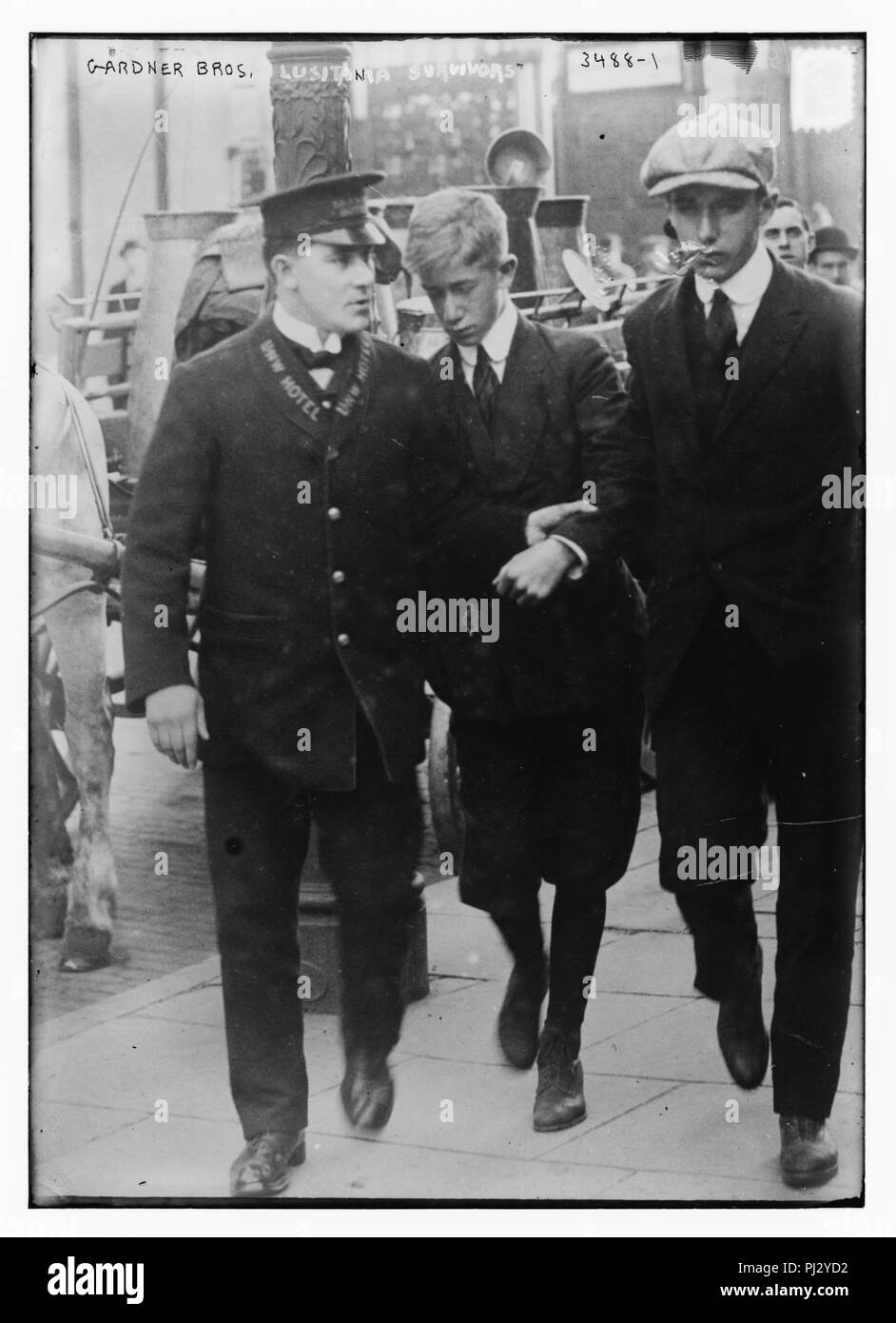 B. und William Gardner, Brüdern entrissen LUSITANIA, 24. Mai 1915, Bain Coll., 1915 Stockfoto