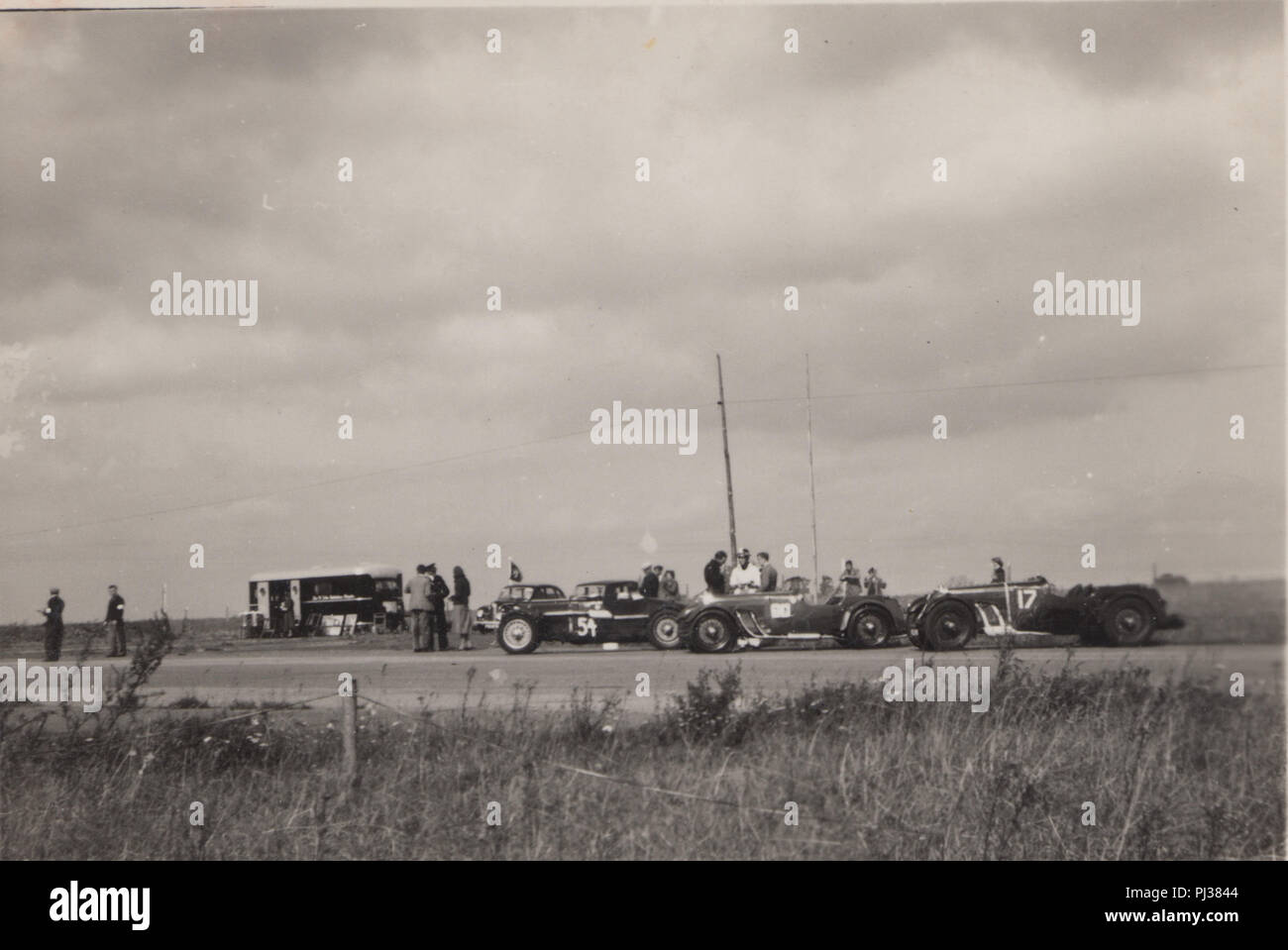 Jahrgang 1953 Foto von Rennwagen in Snetterton, Norfolk Stockfoto