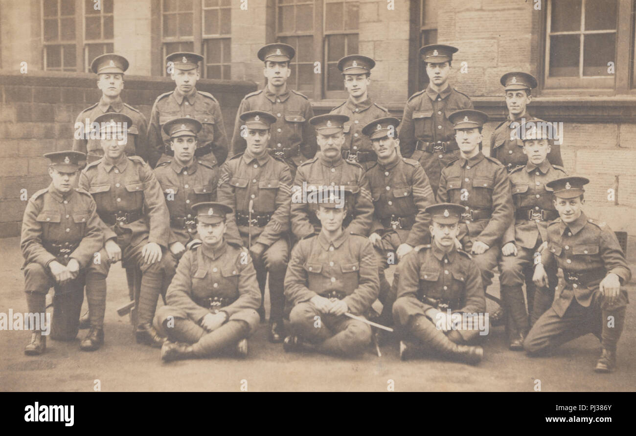 Vintage Foto WW1 Soldaten der britischen Armee Stockfoto