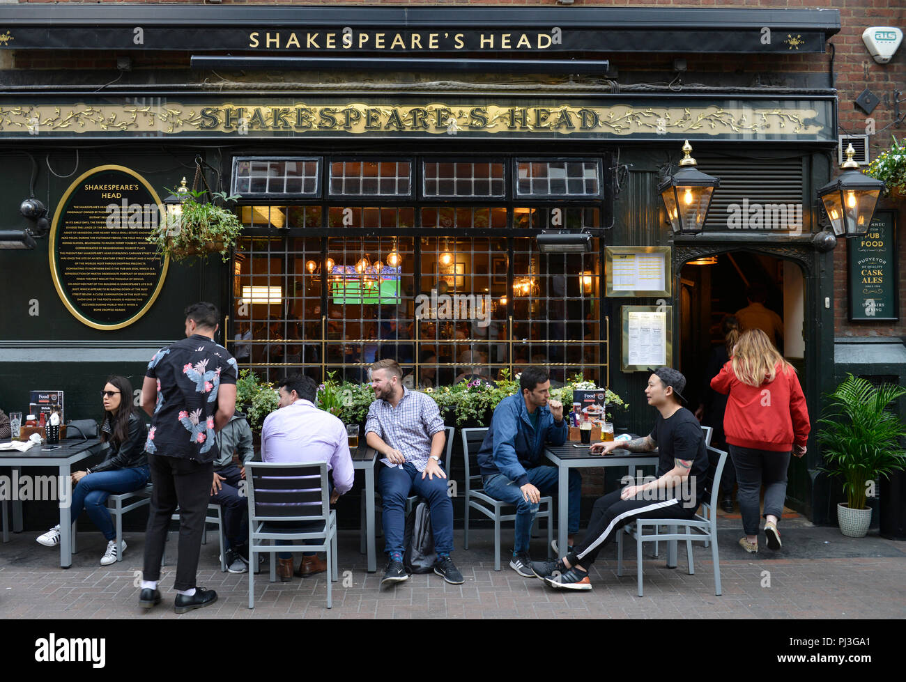 Pub, Shakespeare's Kopf, Great Marlborough Street, Soho, London, England, Grossbritannien Stockfoto