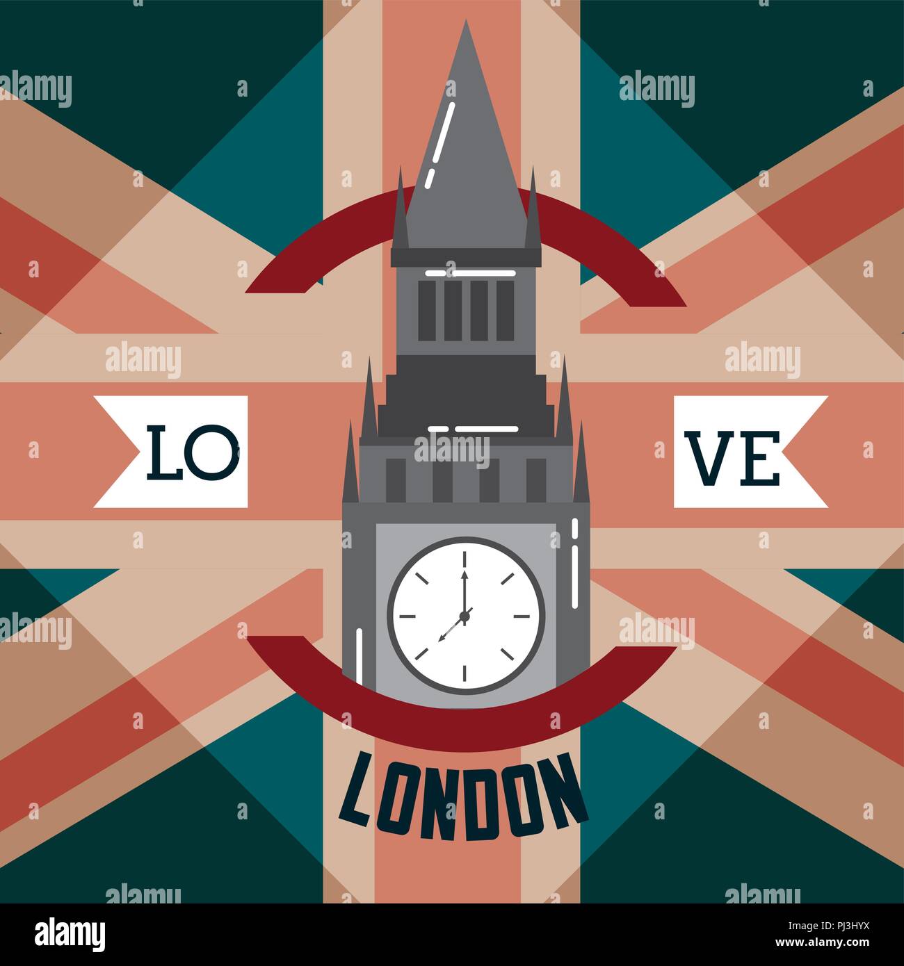Liebe Visit London Stock Vektor
