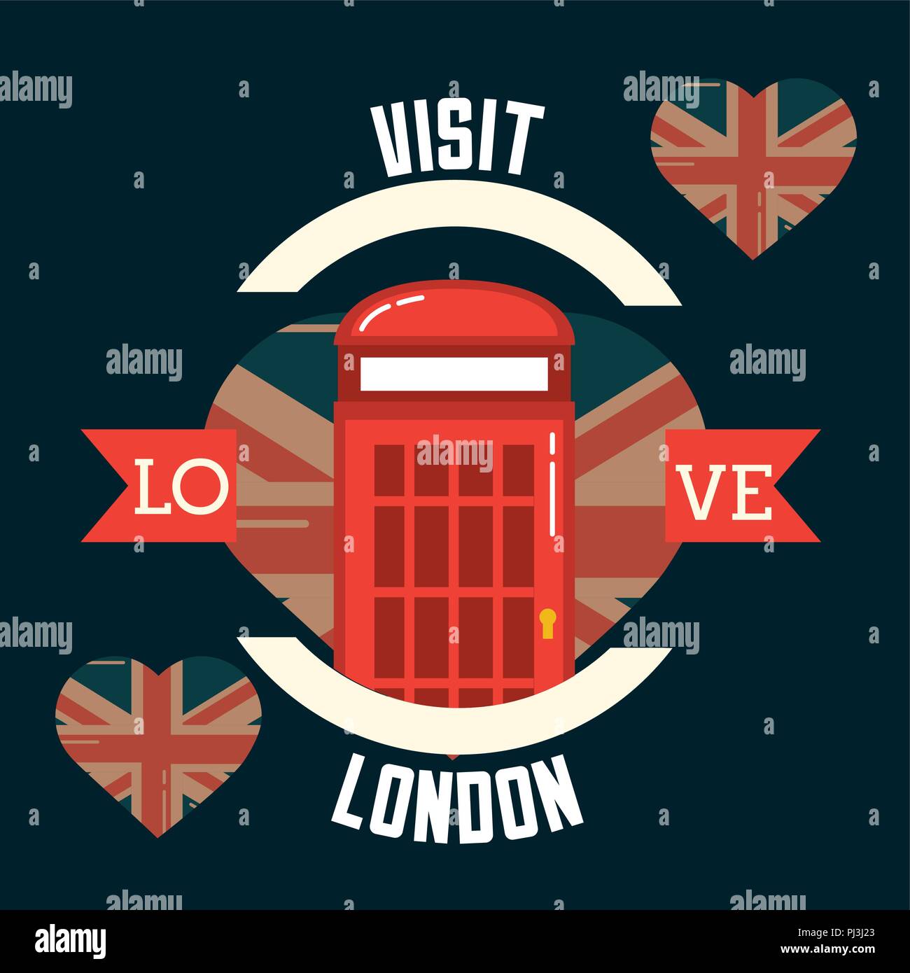 Liebe Visit London Stock Vektor