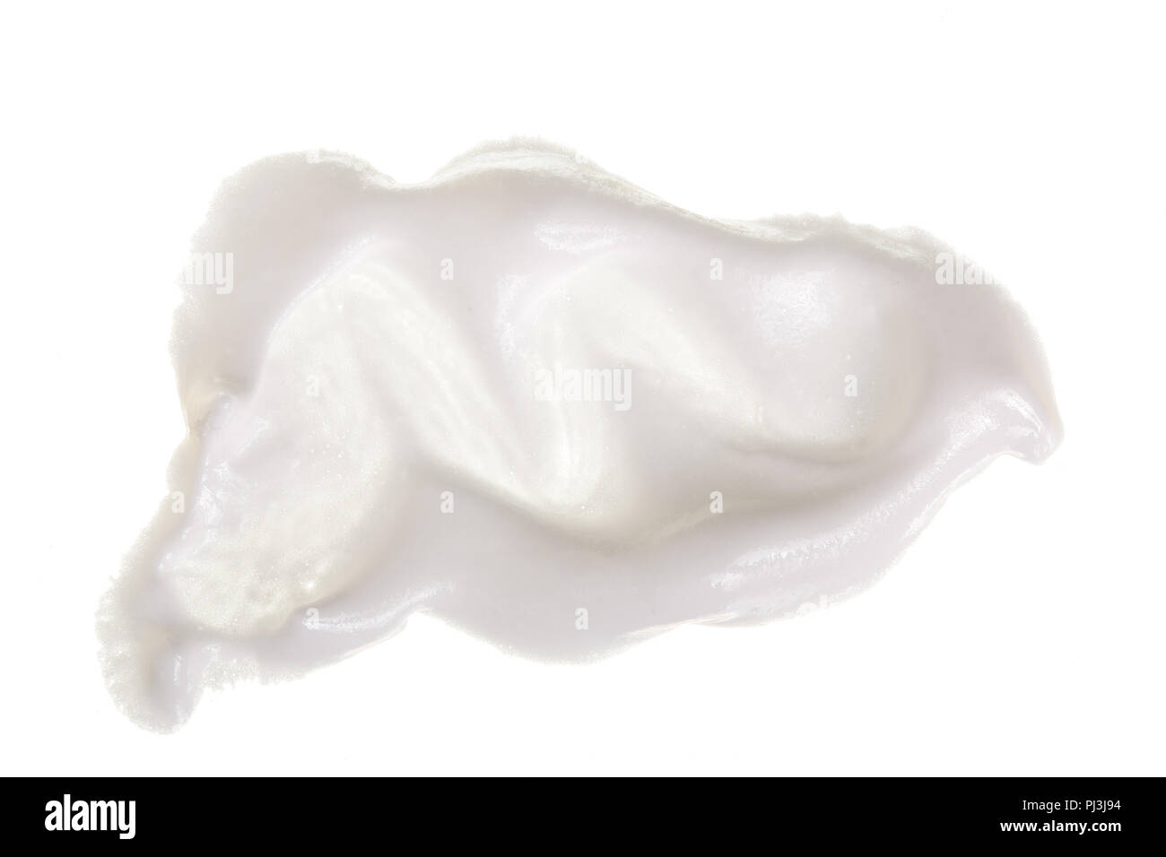 Weiß kosmetische Gesichts Creme auf weißem Hintergrund Stockfoto