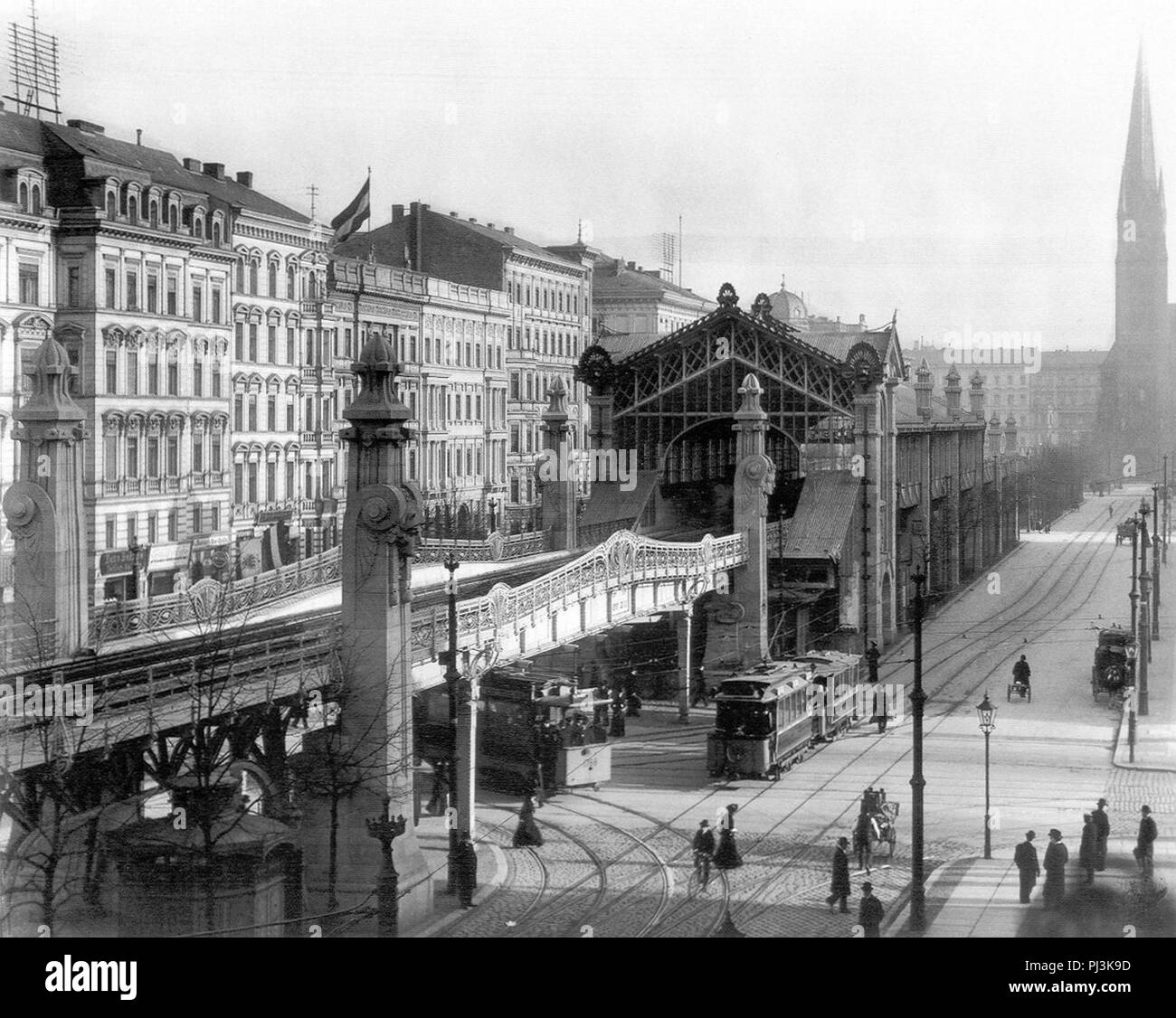 Bahnhof Bülowstraße Berlin 1902. Stockfoto