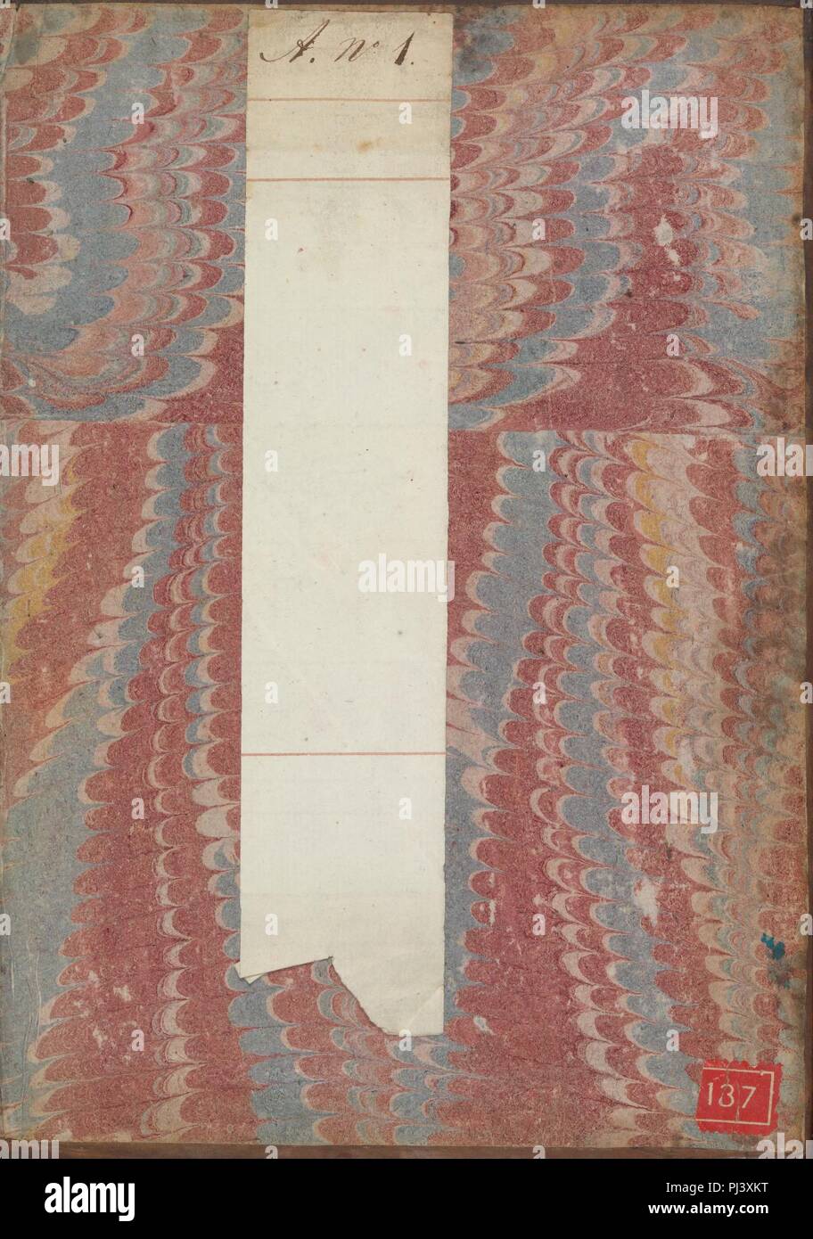 Zurück Deckblatt, Psalter von Eleonore von Aquitanien (Ca. 1185) - KB 76 F13, schutbladachter. Stockfoto