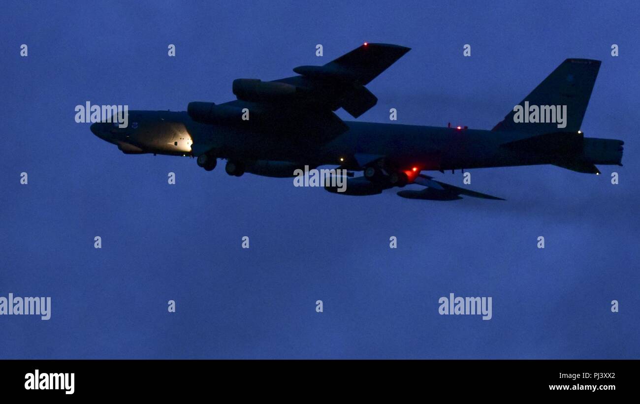 B-52-Bomber Missionen durchführen während BALTOPS 2017 5020419161). Stockfoto