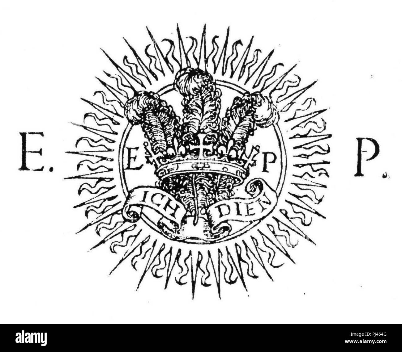 Abzeichen von Prince Edward 1543. Stockfoto