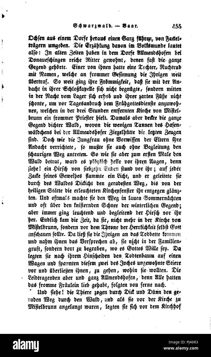 Badisches Sagenbuch 455. Stockfoto