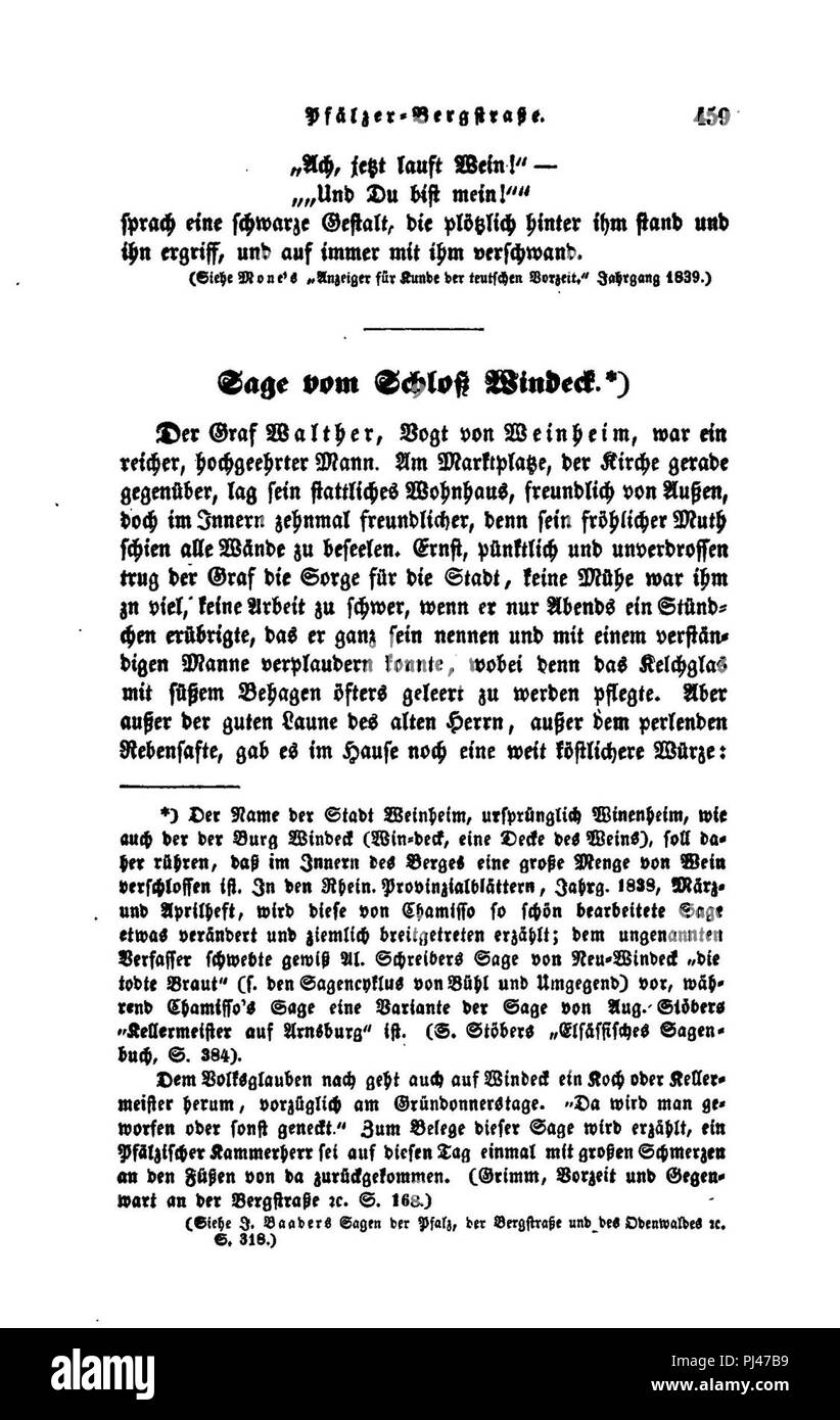 Badisches Sagenbuch II 459. Stockfoto