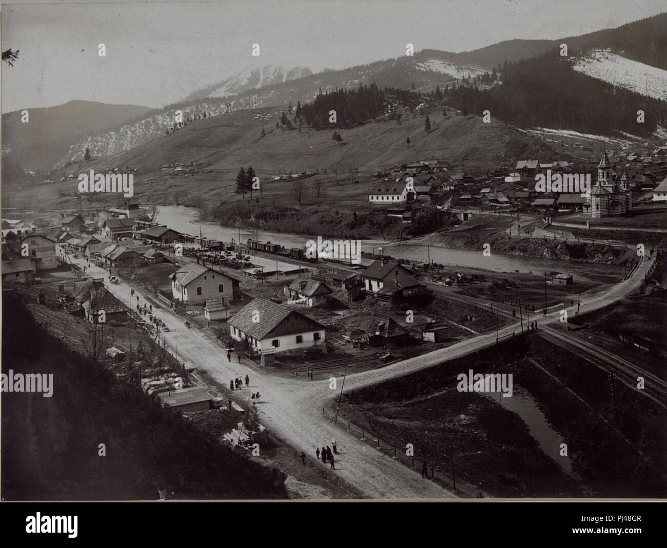 Bahnhof Jakobeny, rechts sterben Ciotina Stockfoto