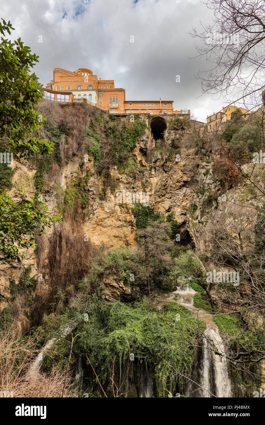 Park, Villa Gregoriana, Tivoli, Latium, Italien Stockfoto