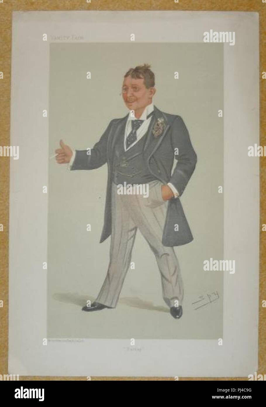 Barney Barnato Vanity Fair 1895-02-14. Stockfoto