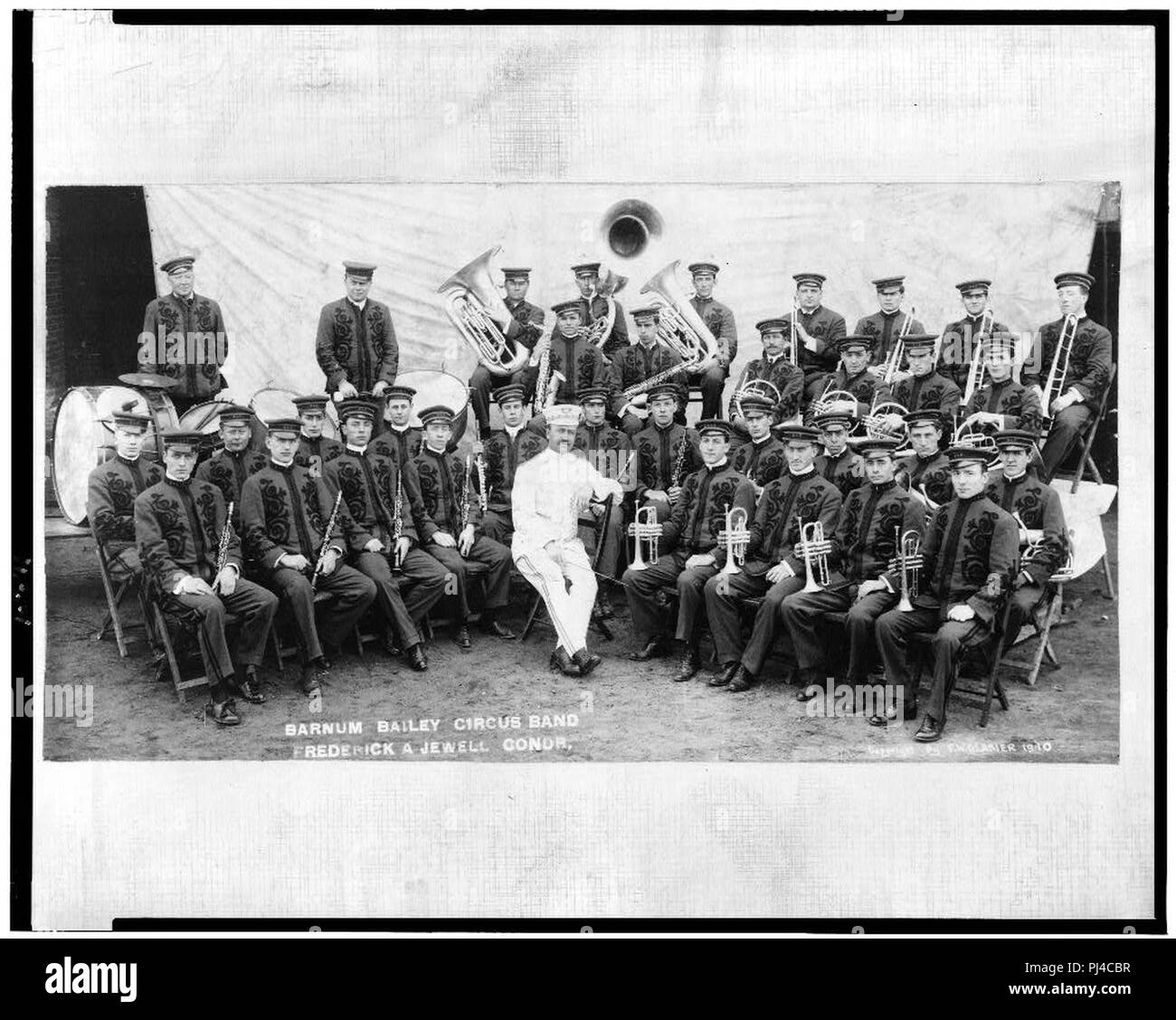 Barnum Bailey Circus band. Friedrich A. Jewell condr. Stockfoto
