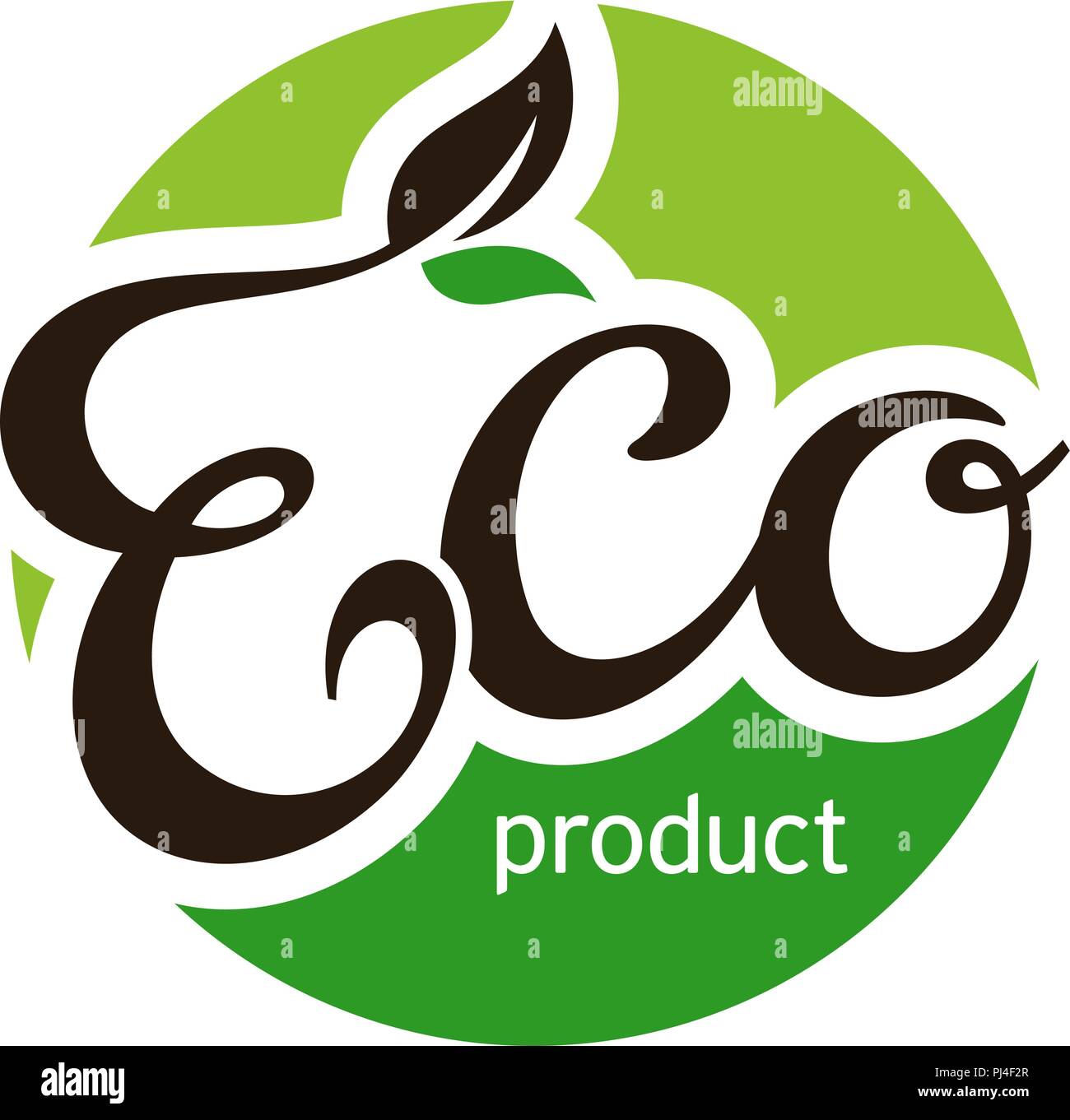 Eco Label, Vector Illustration, Idee für Bauernhof Markt Stock Vektor