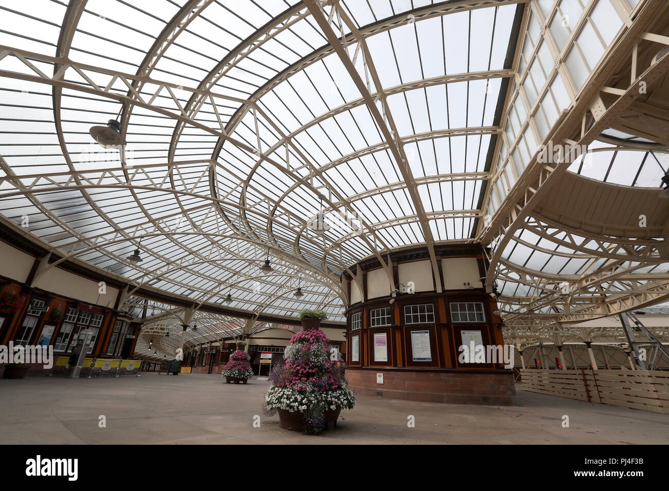 Allgemeine Ansicht eines Wemyss Bay Railway Station. Stockfoto