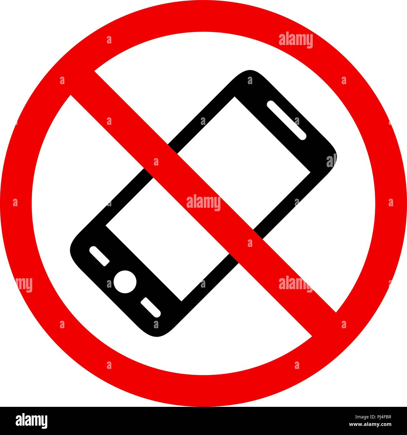 Kein Telefon anmelden, Vektor, Abbildung Stock Vektor