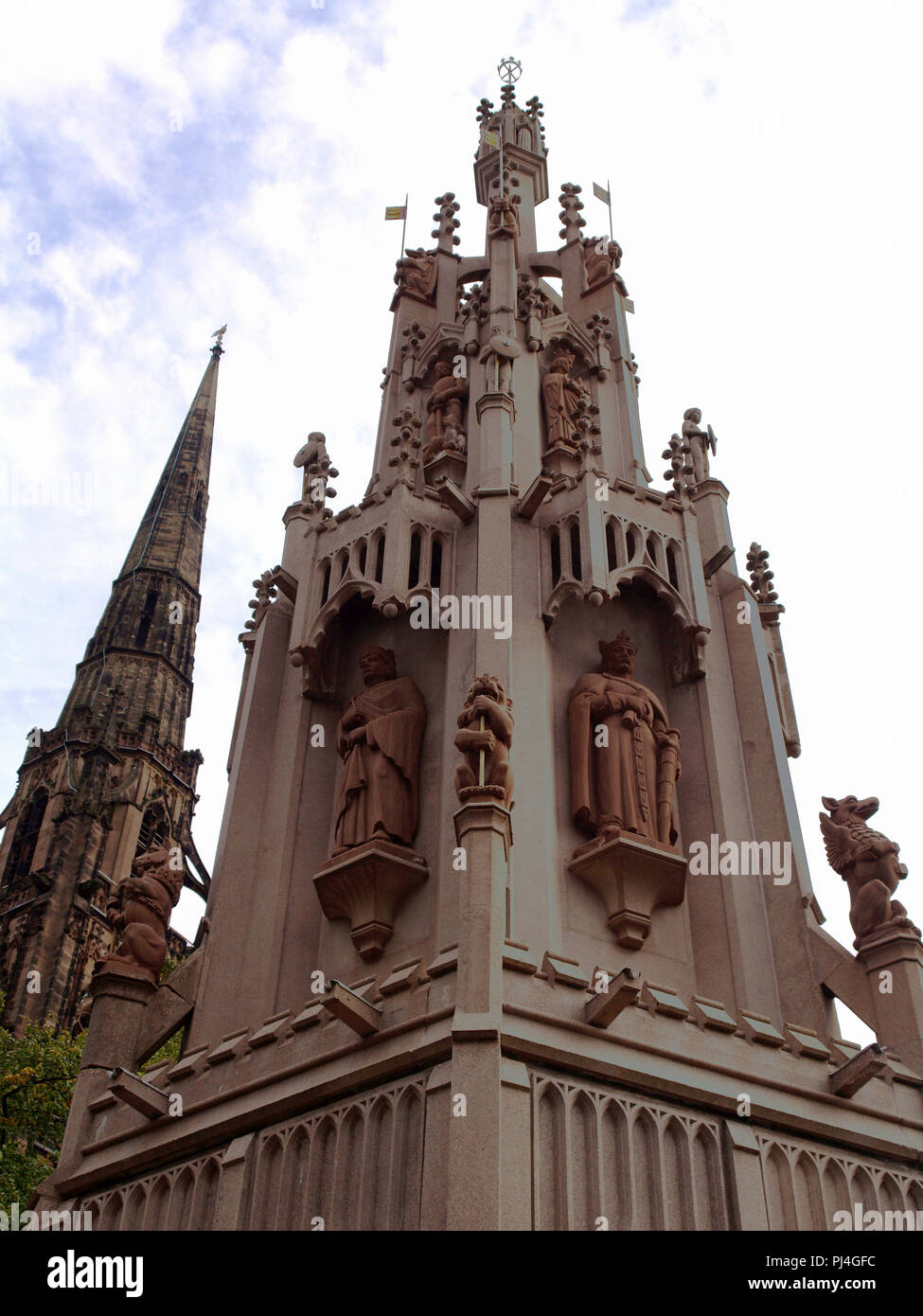 Spire bei Coventry Cathedral, Englandt Kathedrale von Coventry, Coventry Stockfoto