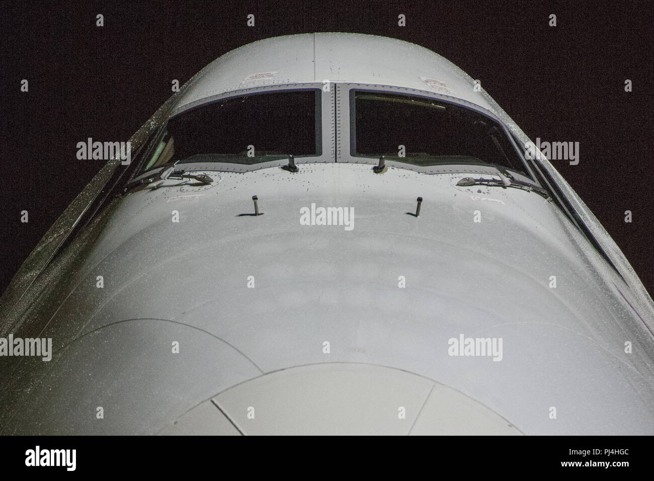 Virgin Atlantic Jumbo Jet (Boeing 747-400) am Internationalen Flughafen Glasgow, Schottland gesehen - 8. Juli 2017 Stockfoto