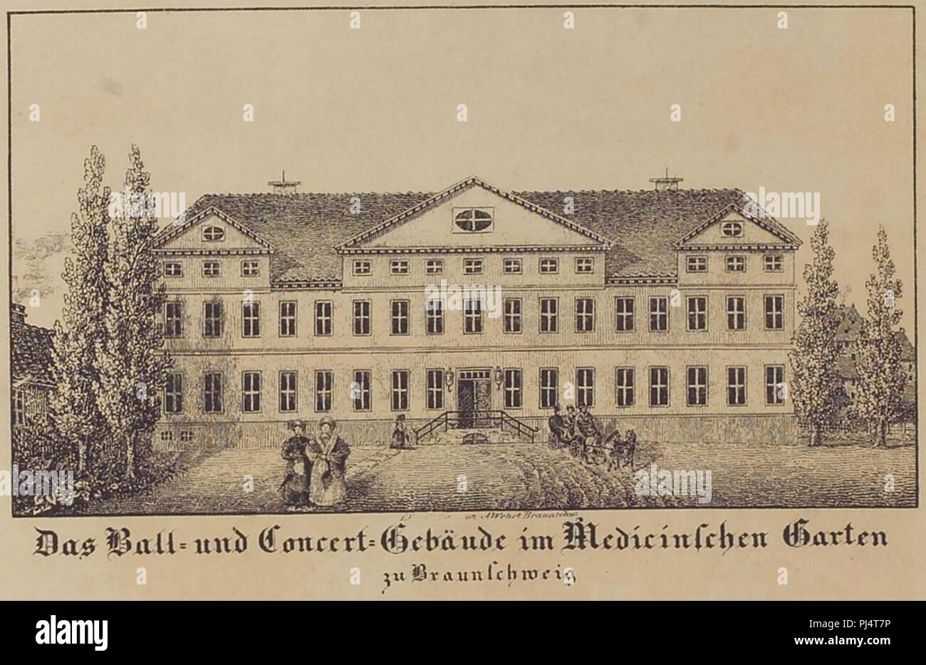 Kugel- und Konzertgebäude Medizinischer Garten Braunschweig. Stockfoto
