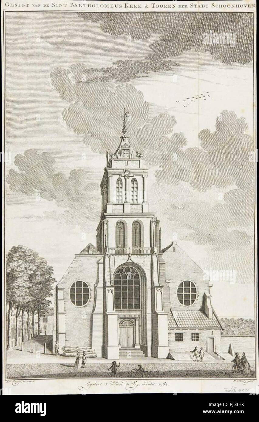 Bartholomeuskerk Schoonhoven Tür Willem Fortuyn en Jan Punt 1762. Stockfoto