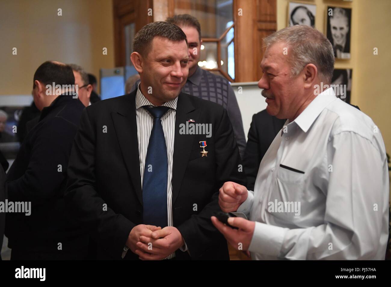 August 31, 2018. - Leiter der selbsternannten Donezk Volksrepublik (DPR) Aleksander Sachartschenko durch eine Explosion in Donezk, Ukraine getötet wurde. Die Explosion ereignete sich in der Separ-Restaurant im Zentrum der Stadt bei etwa 17:30. Nach Donezk News Agency, drei weitere Menschen wurden verletzt. Im Bild: Aleksander Sachartschenko. Stockfoto