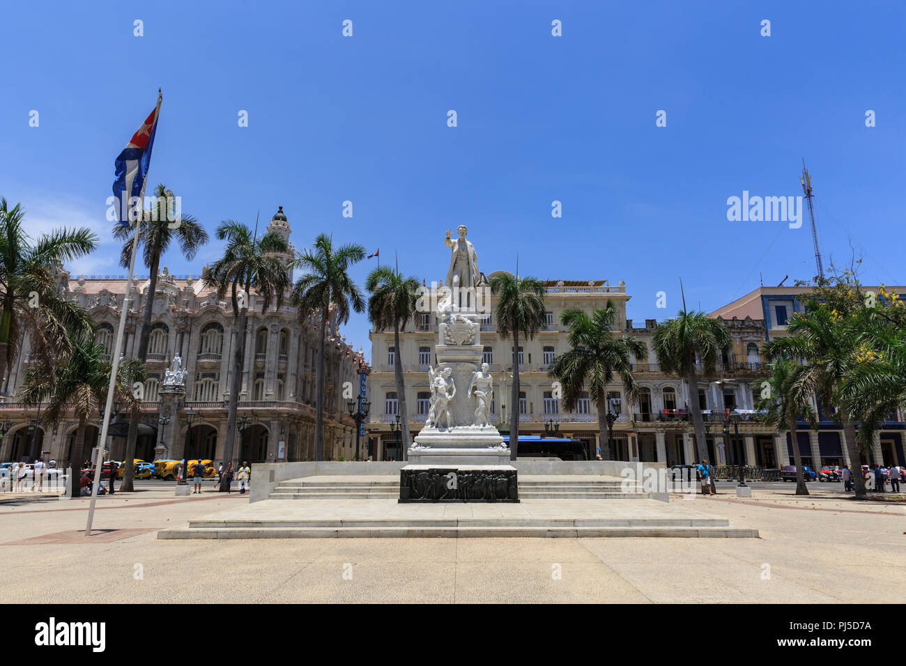 Jose Marti Statue im Parque Central, Habana Vieja, Havanna, Kuba Stockfoto