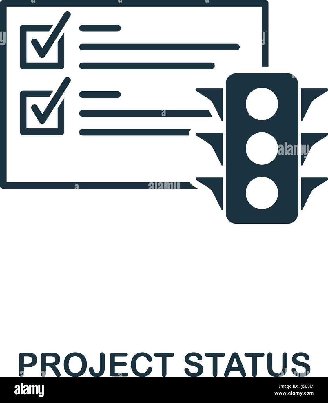 Projekt Status Symbol. Monochrom Design aus der Sammlung. UI. Pixel ...