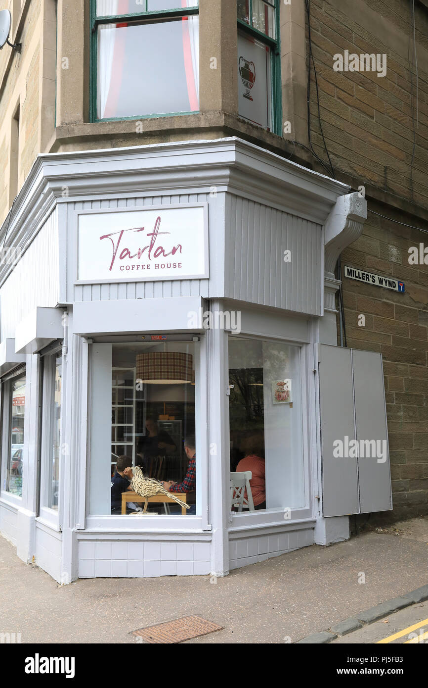 Die beliebten Tartan Coffee House auf Perth Road, in Dundee, Schottland, Großbritannien Stockfoto