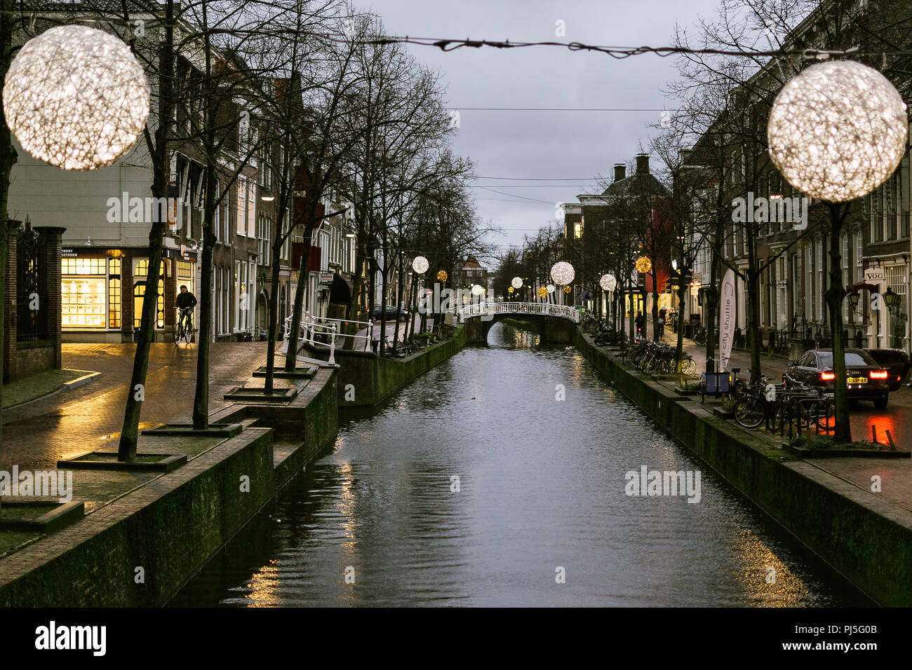 Licht Luftballons. Delft, Südholland. Januar 2018 Stockfoto