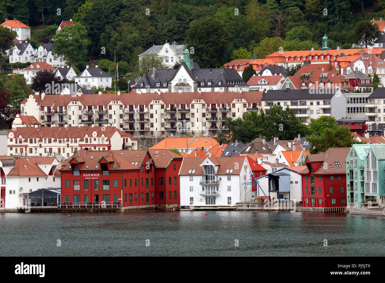 Häuser Hafen von Bergen, Norwegen Stockfoto