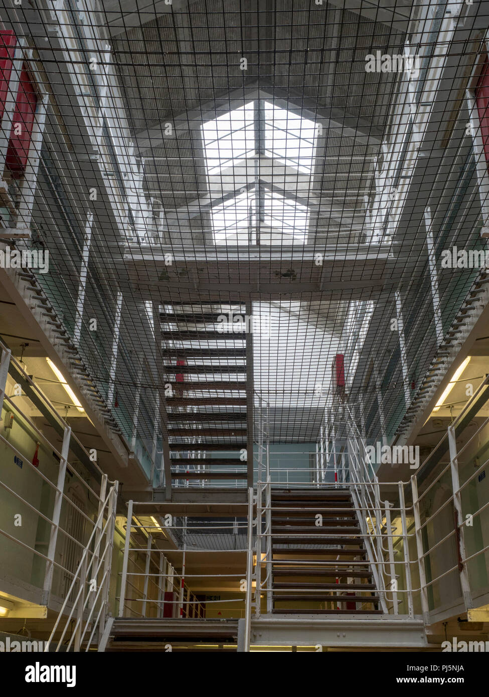 Ebenen und Zellen in Peterhead Gefängnis, Schottland. Ursprünglich im Jahre 1888 eröffnet, das Gefängnis geschlossen in 2013 und ist heute als Museum erhalten. Stockfoto