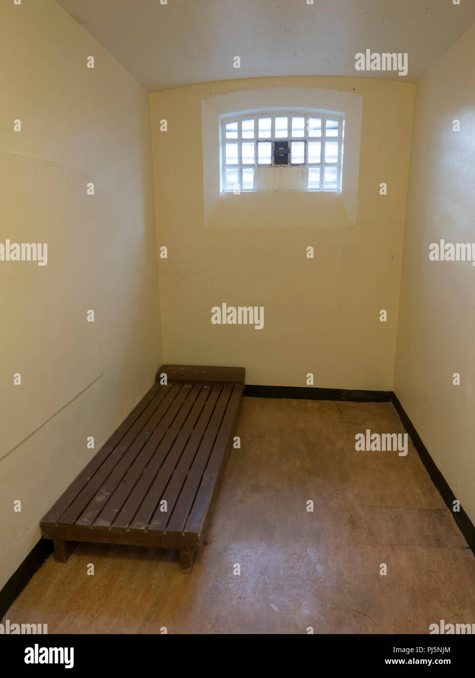Eine der Zellen in Peterhead Gefängnis, Schottland. Ursprünglich im Jahre 1888 eröffnet, das Gefängnis geschlossen in 2013 und ist heute als Museum erhalten. Stockfoto
