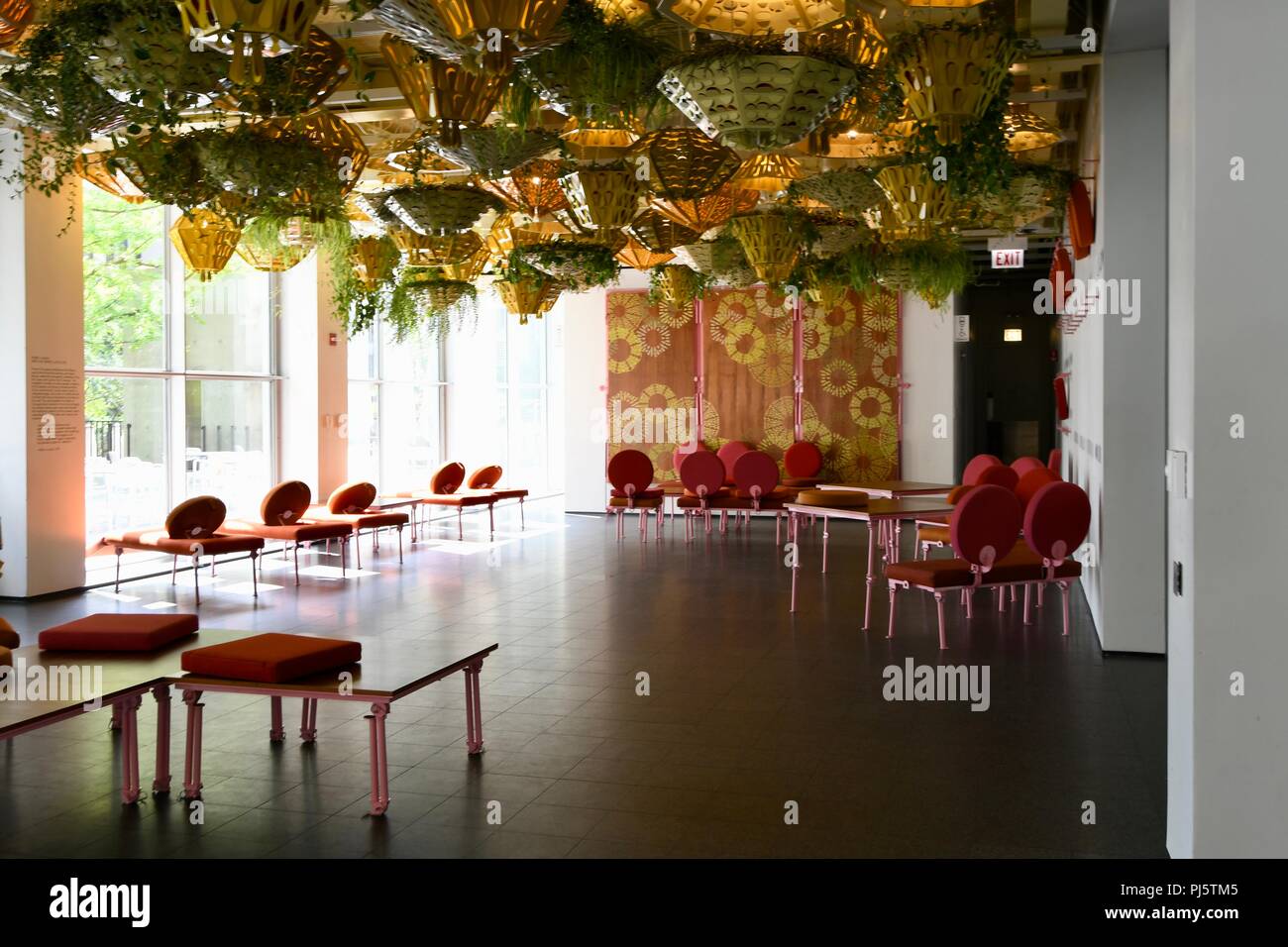 Hängende Gärten in Chicago's Museum für Zeitgenössische Kunst Stockfoto