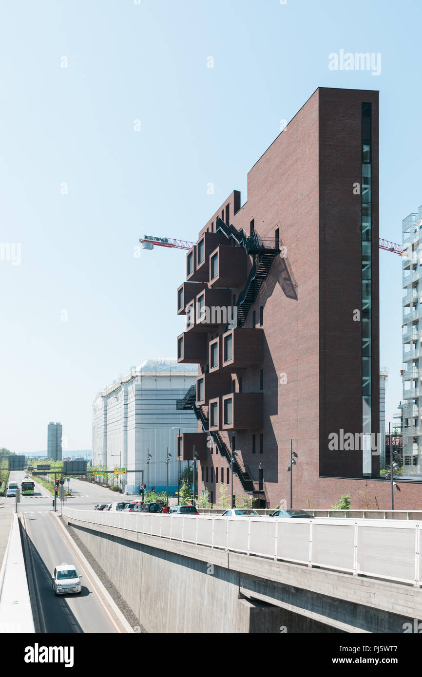 Barcode Projekt Gebäude in Oslo Norwegen Stockfoto