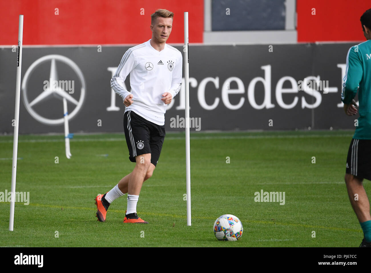 Marco Reus (Deutschland). GES/Fußball/Training der Deutschen Fußball-Nationalmannschaft in München, 04.09.2018 Fußball/Praxis deutsche Fußball-Nationalmannschaft, München, 4. September 2018 | Verwendung weltweit Stockfoto