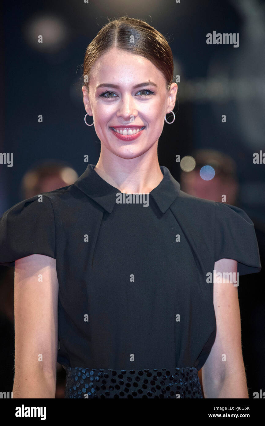 Venedig, Italien. 4. Sep 2018. Paula Bier beim Fotoshooting zu'Vox Lux' auf der Biennale di Venezia 2018 / 75. Internationalen Filmfestspiele von Venedig im Palazzo del Casino. Venedig, 04.09.2018 Credit: Geisler-Fotopress GmbH/Alamy leben Nachrichten Stockfoto