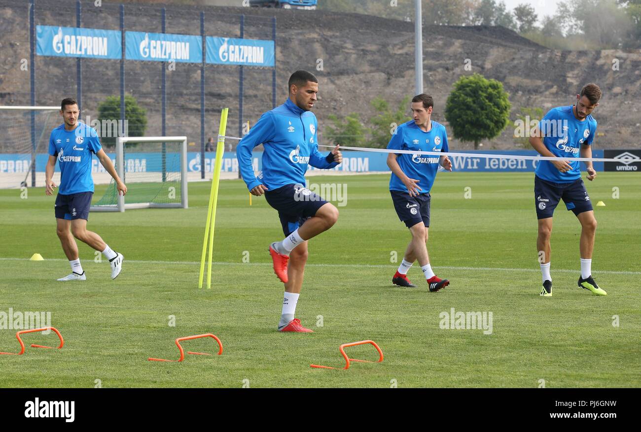 Firo: 05.09.2018, Fußball, 1.Bundesliga, Saison 2018/2019, FC Schalke 04, Ausbildung, Omar MASCARELL | Verwendung weltweit Stockfoto