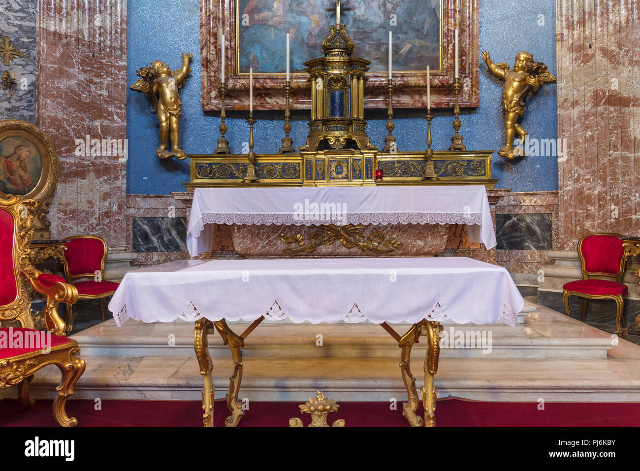 Kirche St. Andrew's auf dem Quirinal (1670), Sant'Andrea al Quirinale, Quirinal, Rom, Latium, Italien Stockfoto