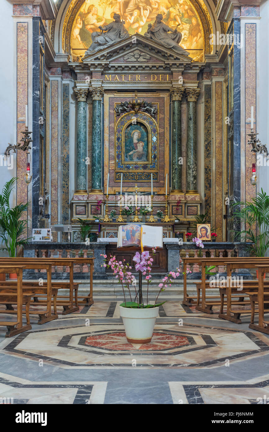 Kirche Unserer Lieben Frau des Friedens Innenraum, Santa Maria della Pace, Rom, Latium, Italien Stockfoto